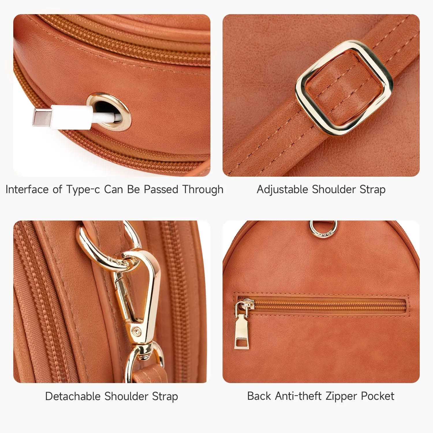 APHISON Small Backpack Purse for Women Cute Mini Backpacks PU Leather Crossbody Shoulder Bags Multifunctional Handbags