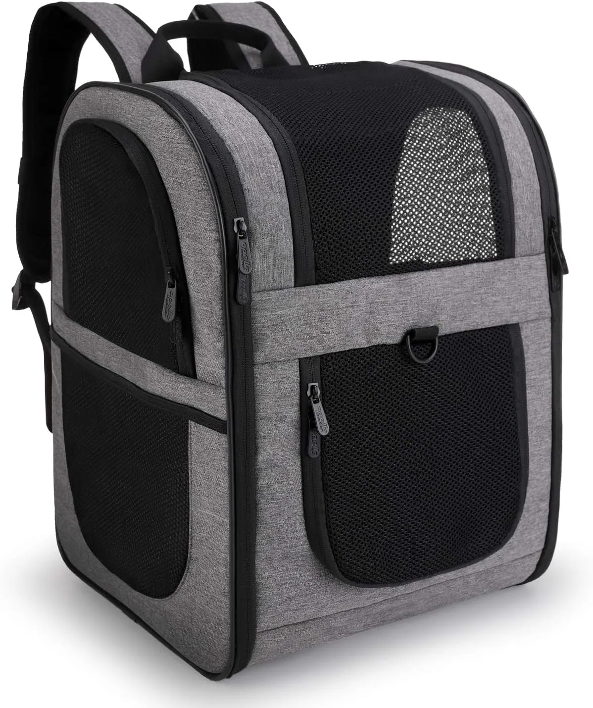 Apollo Walker Pet Carrier Backpack for Large/Small Cats and Dogs, Puppies, Safety Features and Cushion Back Support | for Travel, Hiking, Outdoor Use (Gray)