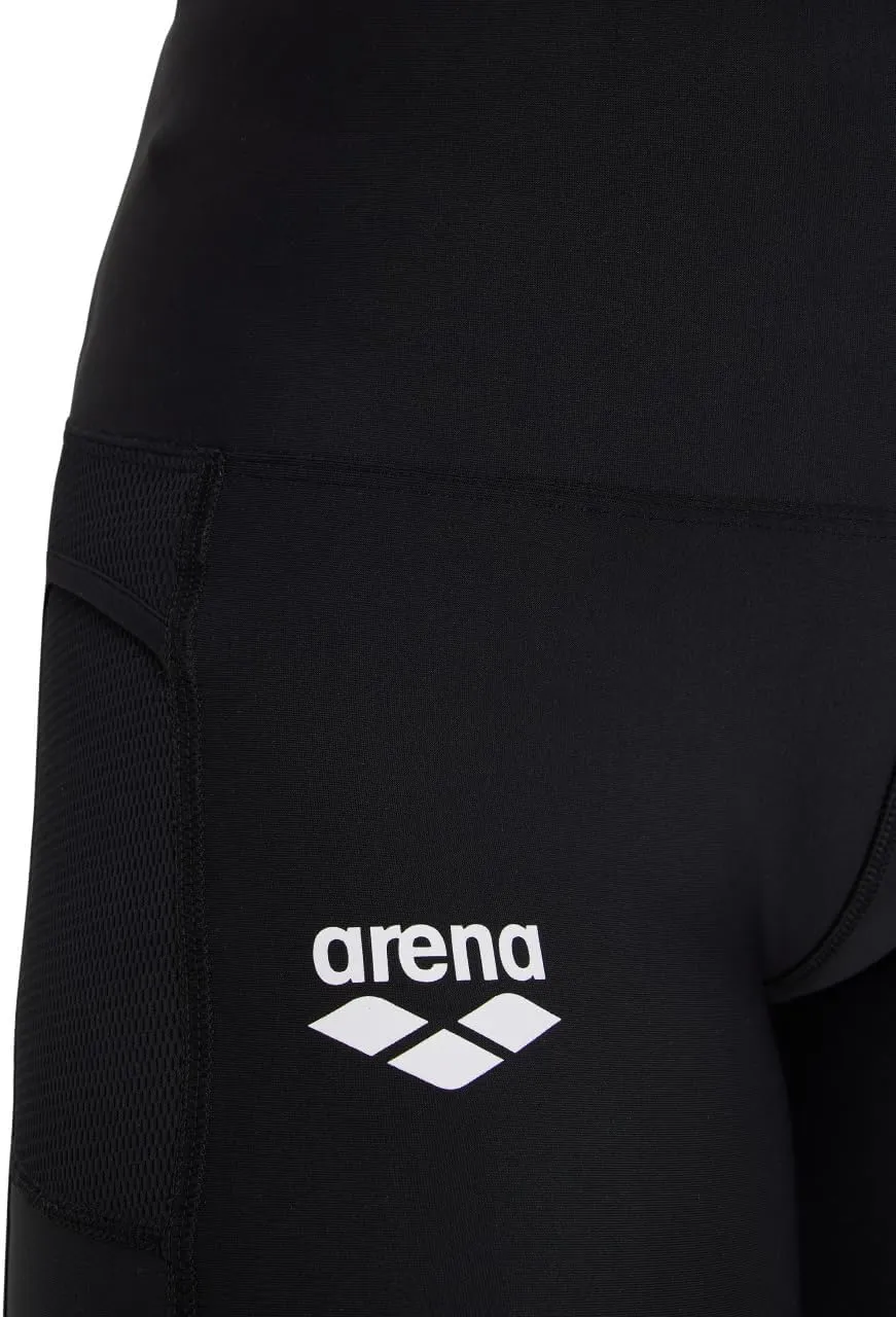 ARENA Women's Team Panel Tights Sporty High Waist Workout Leggings Side Pocket Soft Quick Dry Sweat Wicking MaxDry Fabric