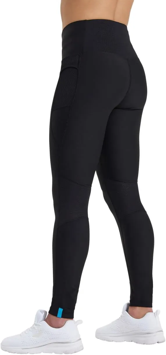 ARENA Women's Team Panel Tights Sporty High Waist Workout Leggings Side Pocket Soft Quick Dry Sweat Wicking MaxDry Fabric
