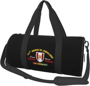 ARESU 44th Medical Brigade Vietnam Veteran Duffel Bag Gym Bag Sports Bags Foldable Travel Bag Multipurpose Backpack, Black