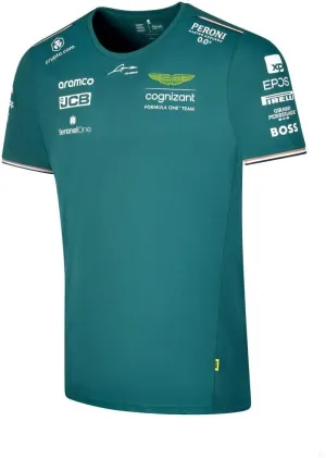 Aston Martin Cognizant F1 2023 Men's Fernando Alonso Team T-Shirt Green