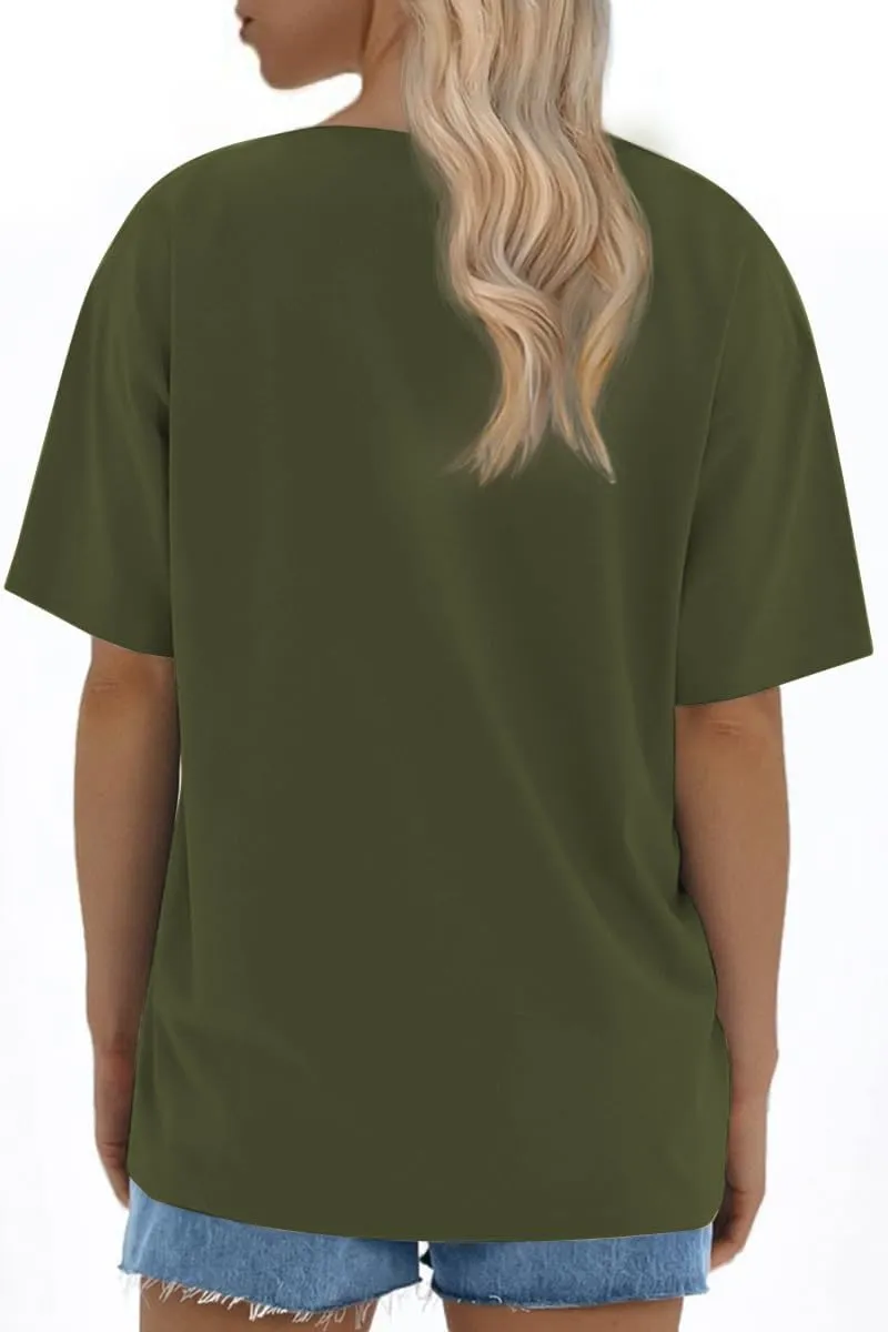 ATHMILE Womens Oversized T Shirts Loose Fit Crewneck Short Sleeve Tops Summer Casual Blouse 2025 Y2K Basic Tee Beach