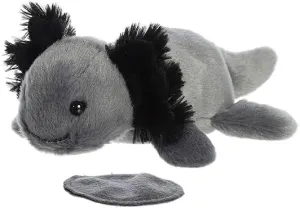 Aurora® Adorable Shoulderkins™ Ebon Black Axolotl™ Stuffed Animal - Adorable Buddy That Can Go Everywhere with You - Perfect for Kids 3  Years and Costumes - 6.5 Inches