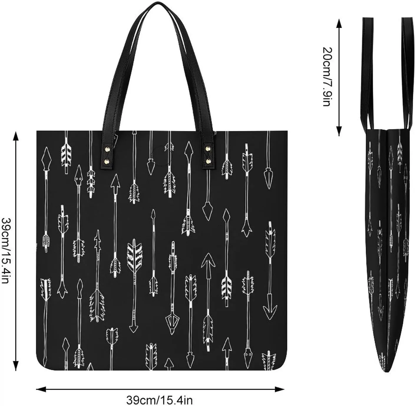 Autism Awareness Watercolor Splatter Large Capacity Leather Handbag