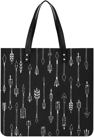 Autism Awareness Watercolor Splatter Large Capacity Leather Handbag