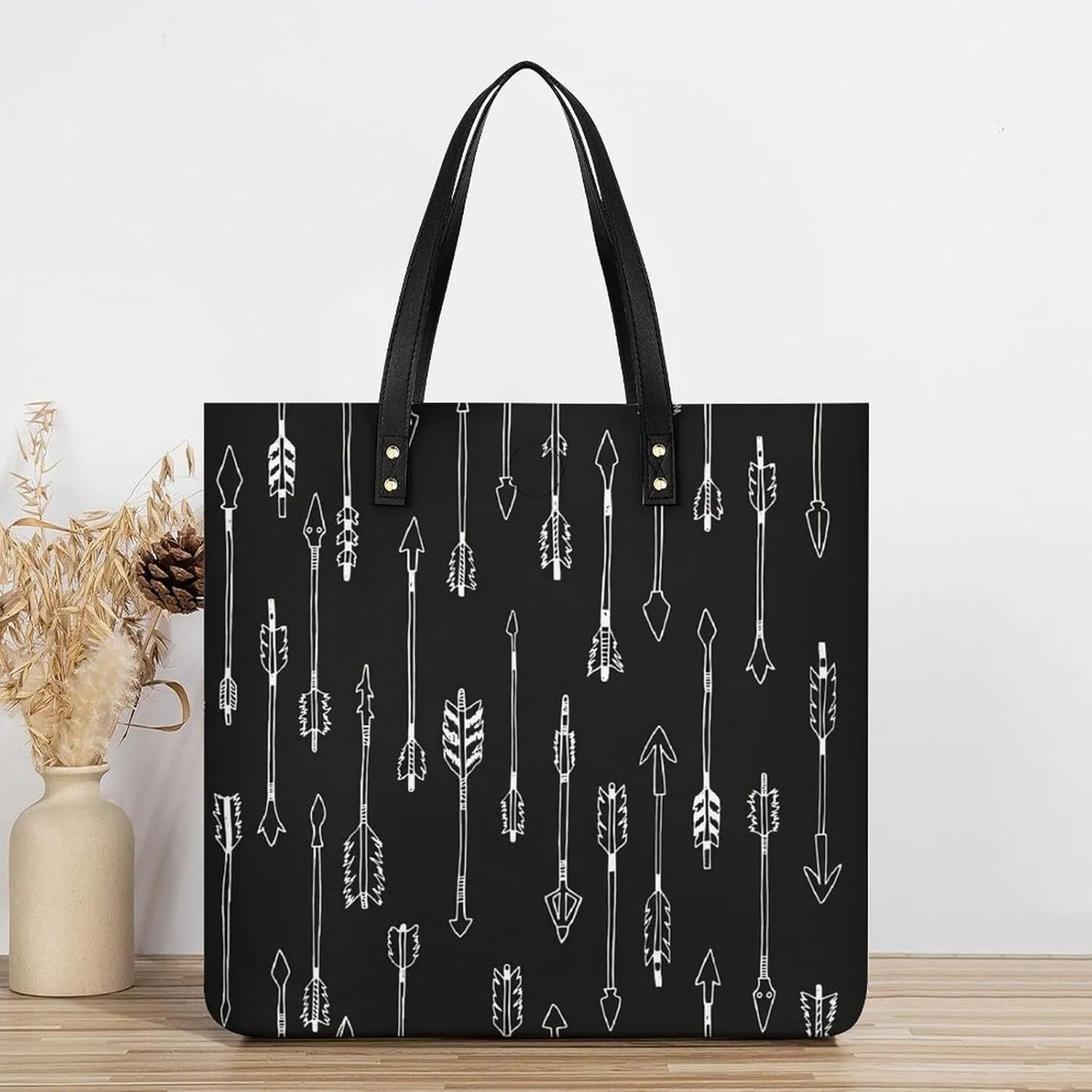 Autism Awareness Watercolor Splatter Large Capacity Leather Handbag