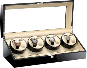 Automatic Watch Winder Box for 8 Watches   9 Storage Wood Shell Piano Paint Exterior for Man Women Watches Large Capacity Accessories