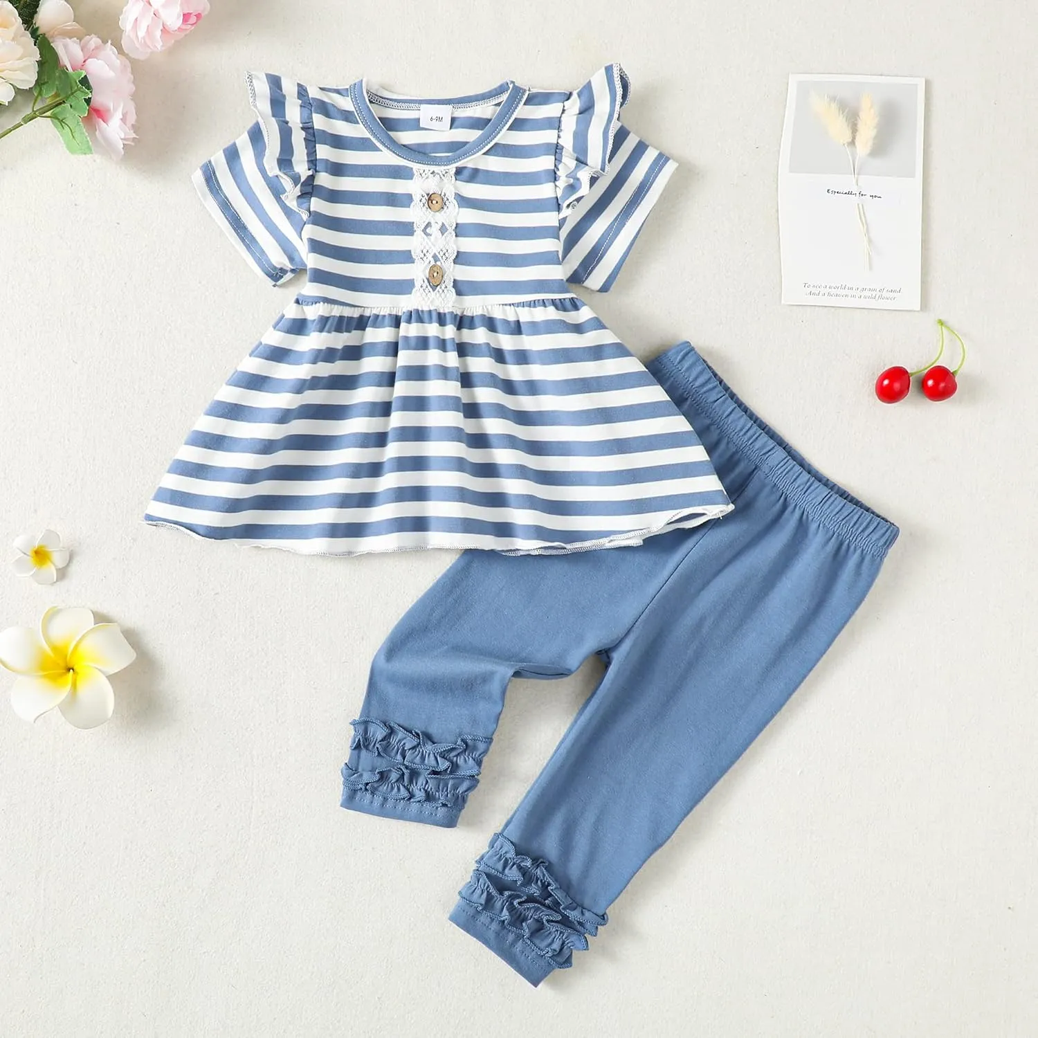 Baby Girl Clothes Toddler Girl Outfits Ruffle Shirt Pants Cute Infant Outfit Set Baby Girl Fall Winter Clothes