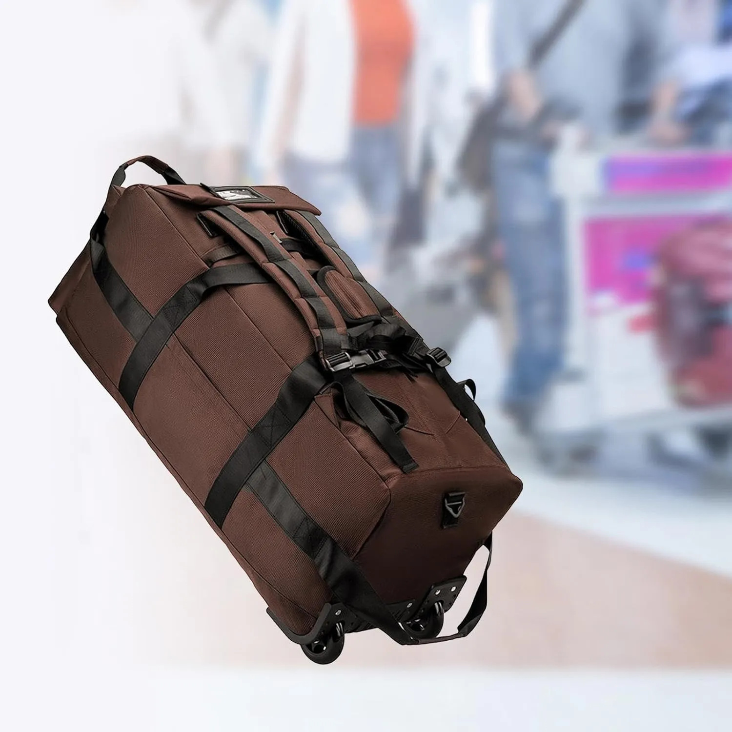Bag Bag with Luggage Wheels, Brown