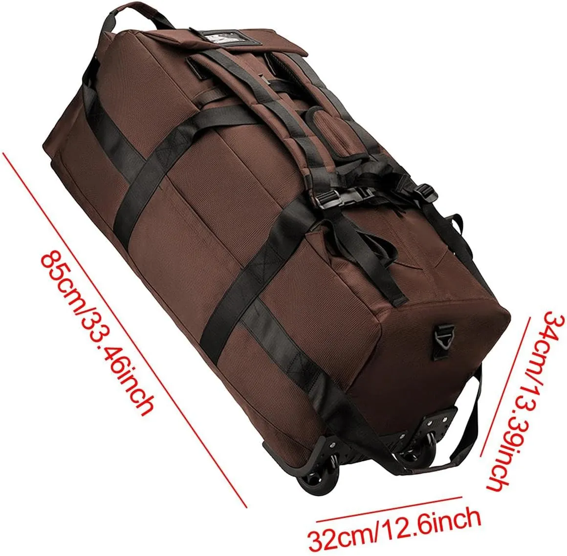 Bag Bag with Luggage Wheels, Brown