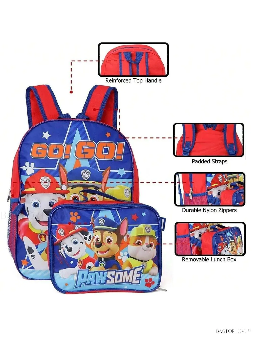 BagForLove - Adventure Awaits 16 Inch Backpack With Matching Lunchbox