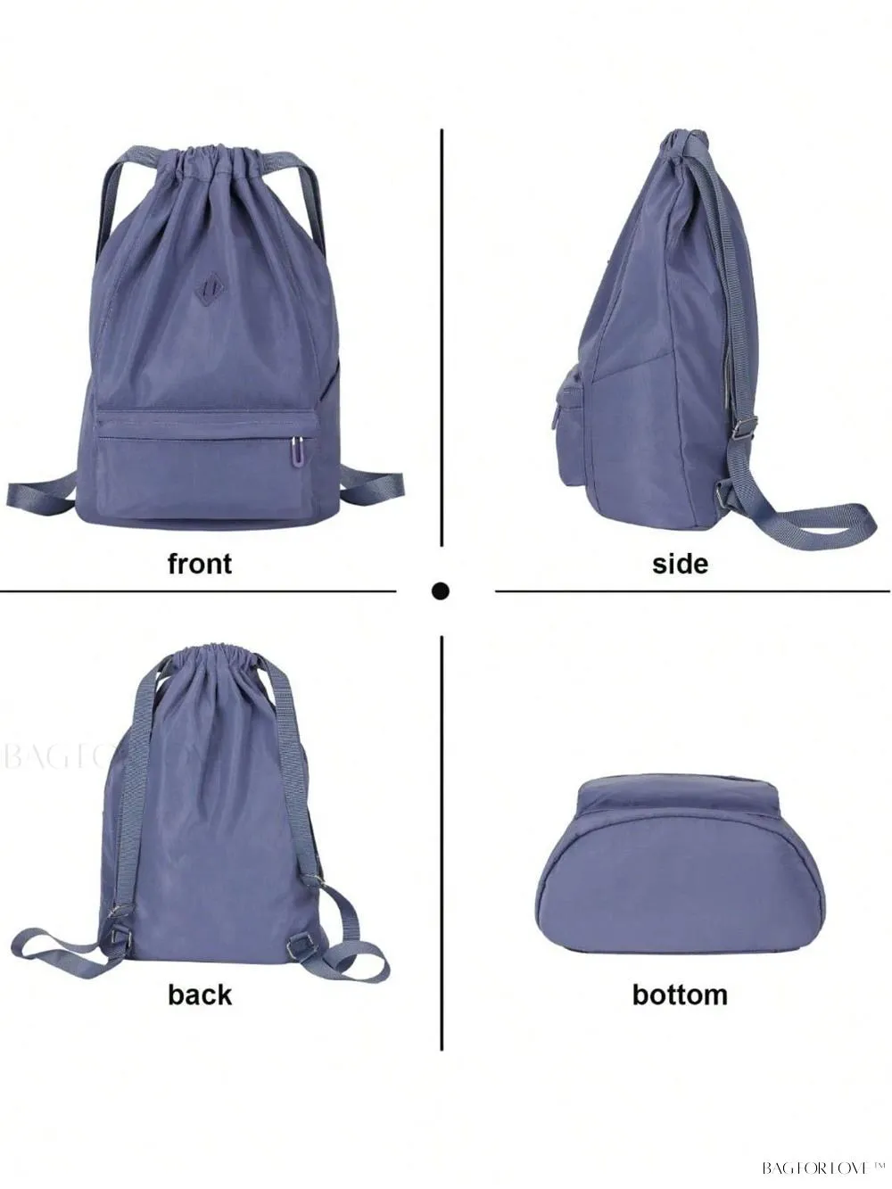BagForLove - Drawstring Cinch Backpack Perfect for Gym or Travel