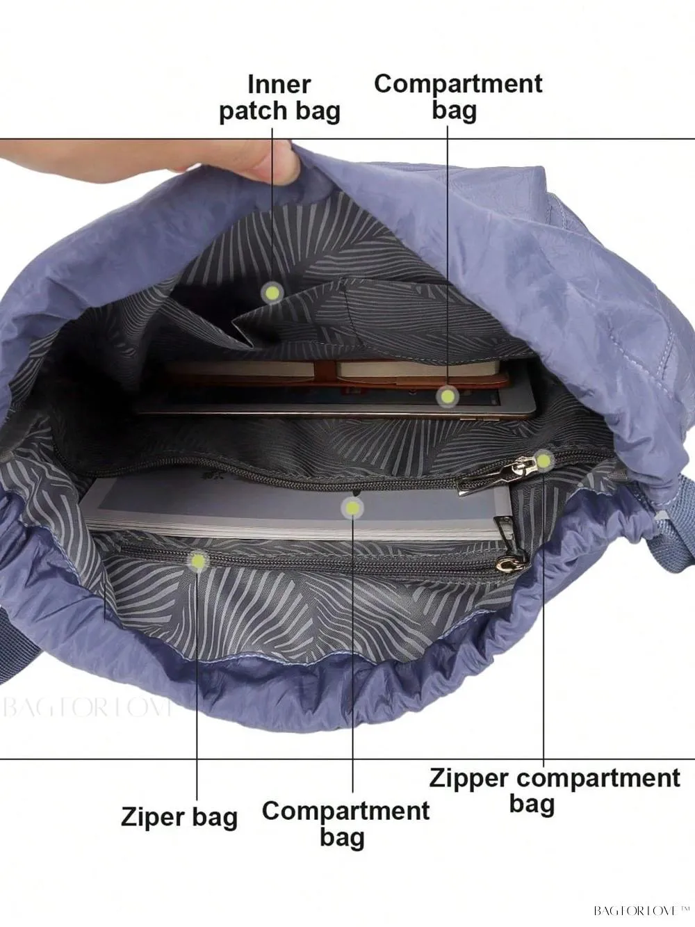 BagForLove - Drawstring Cinch Backpack Perfect for Gym or Travel