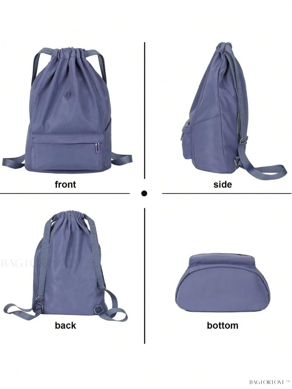 BagForLove - Drawstring Cinch Backpack Perfect for Gym or Travel