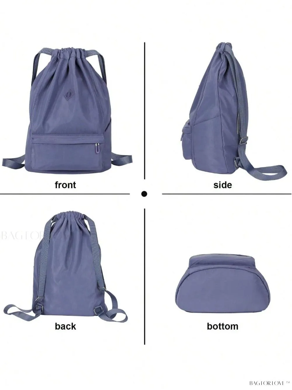 BagForLove - Drawstring Cinch Backpack Perfect for Gym or Travel