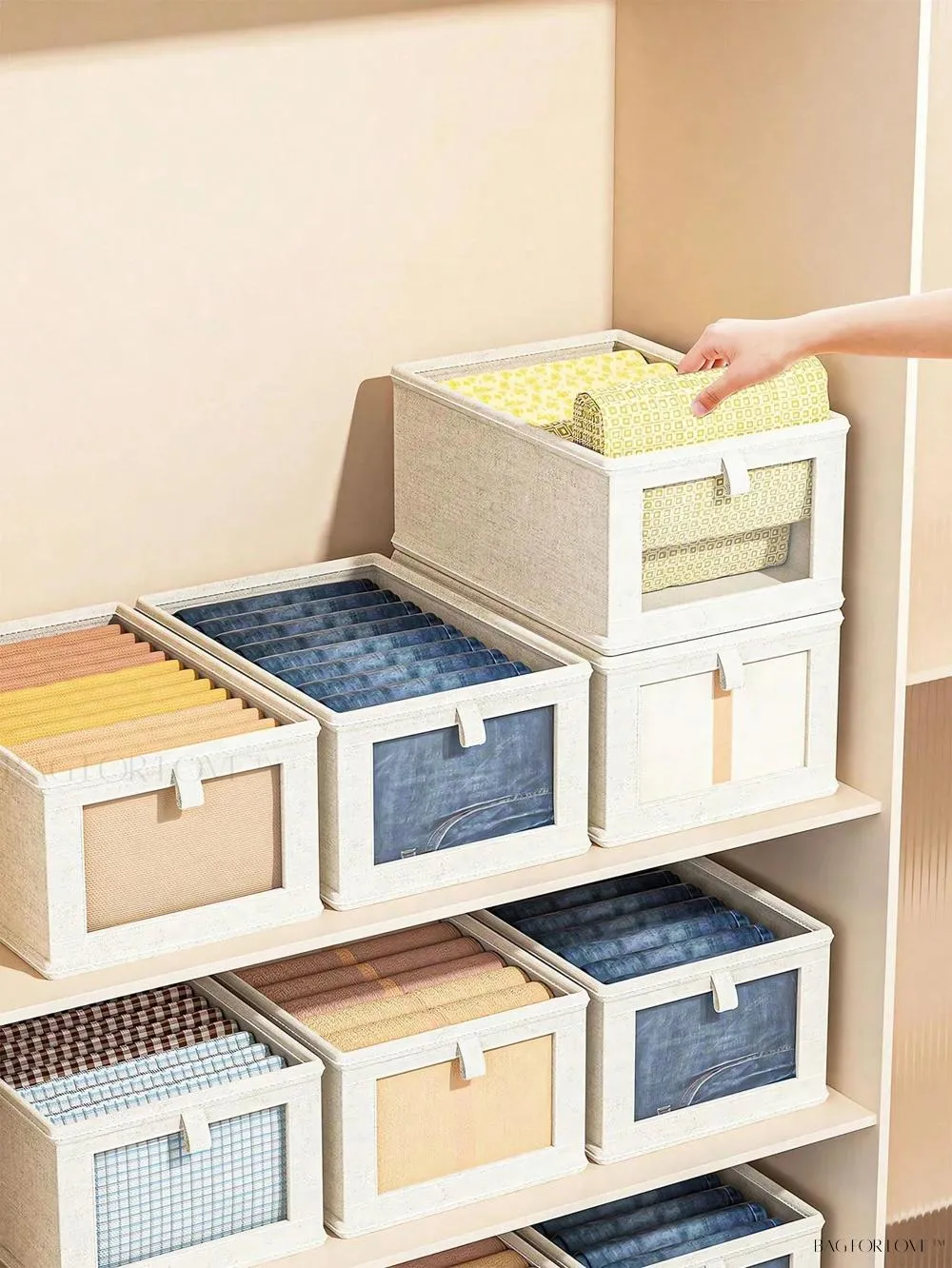 BagForLove - Large Capacity Non-Woven Clothes Packaging Box for Home Use