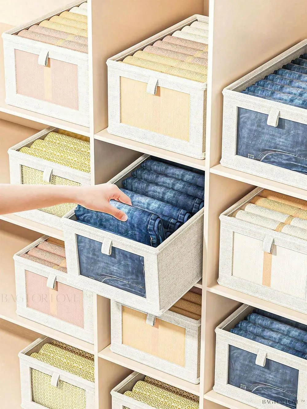 BagForLove - Large Capacity Non-Woven Clothes Packaging Box for Home Use