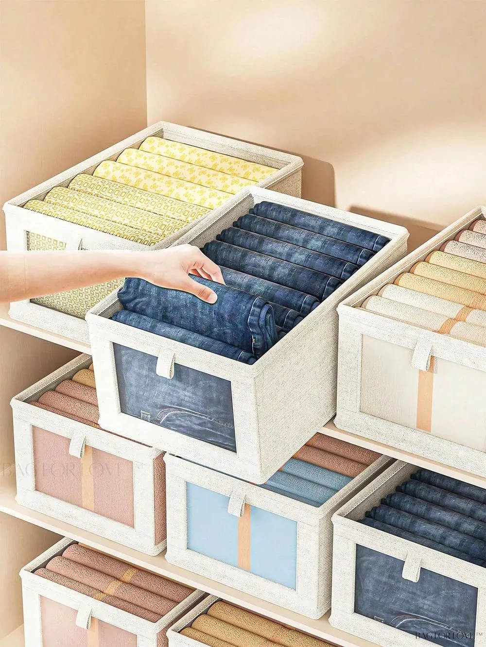 BagForLove - Large Capacity Non-Woven Clothes Packaging Box for Home Use