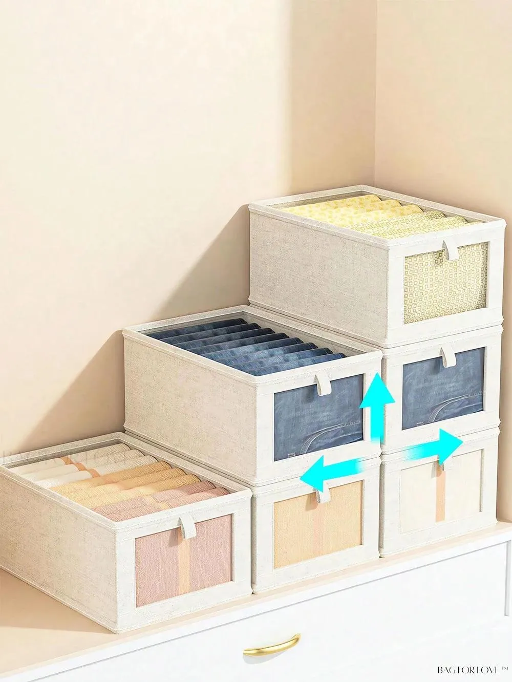BagForLove - Large Capacity Non-Woven Clothes Packaging Box for Home Use