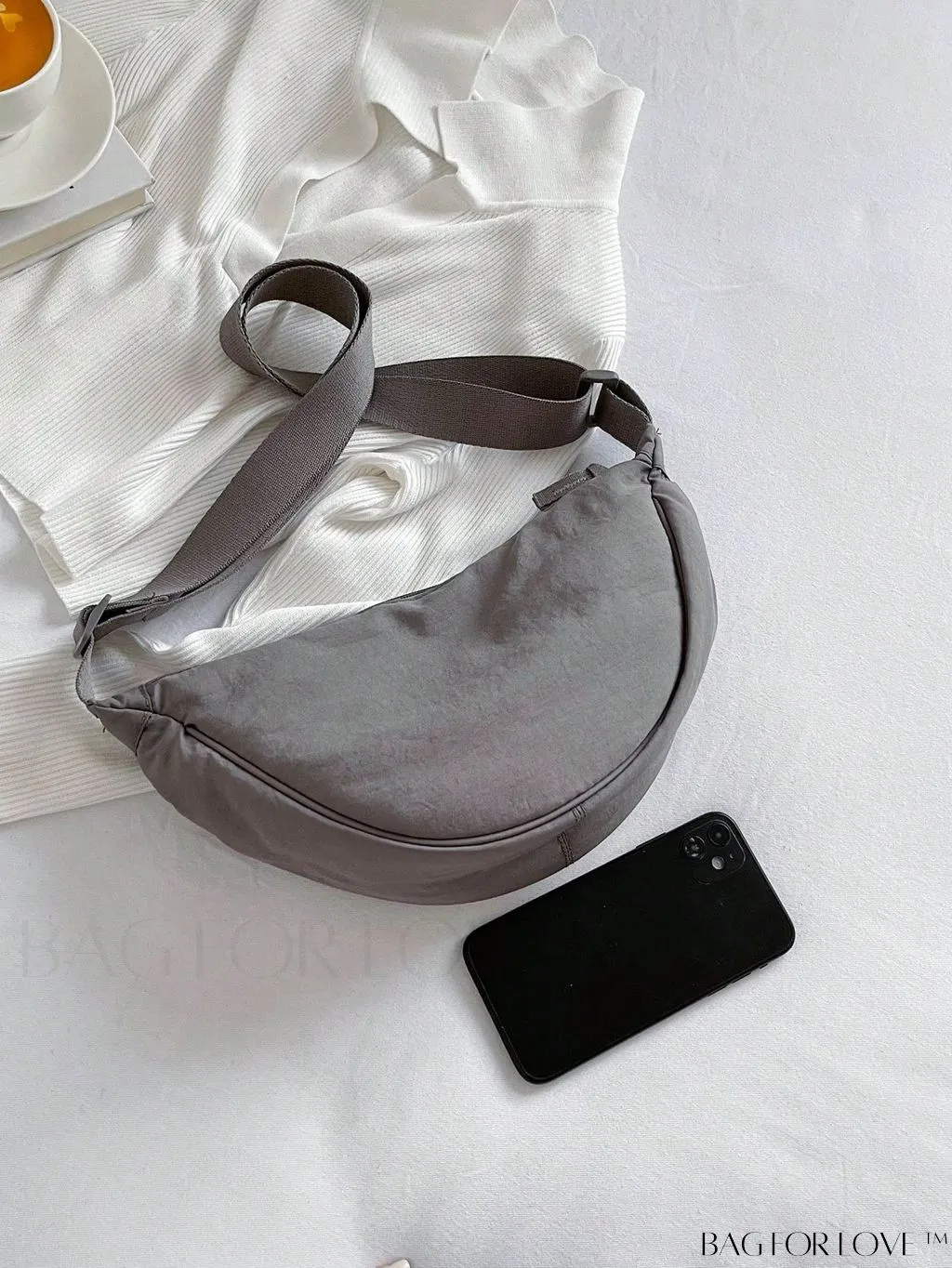 BagForLove - Nylon Minimalist Medium Hobo Bag: A Sleek and Functional Essential