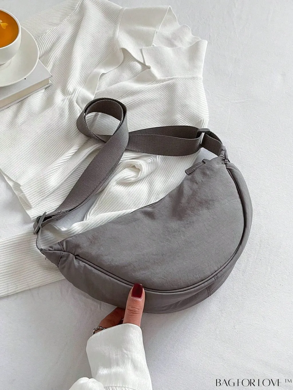 BagForLove - Nylon Minimalist Medium Hobo Bag: A Sleek and Functional Essential