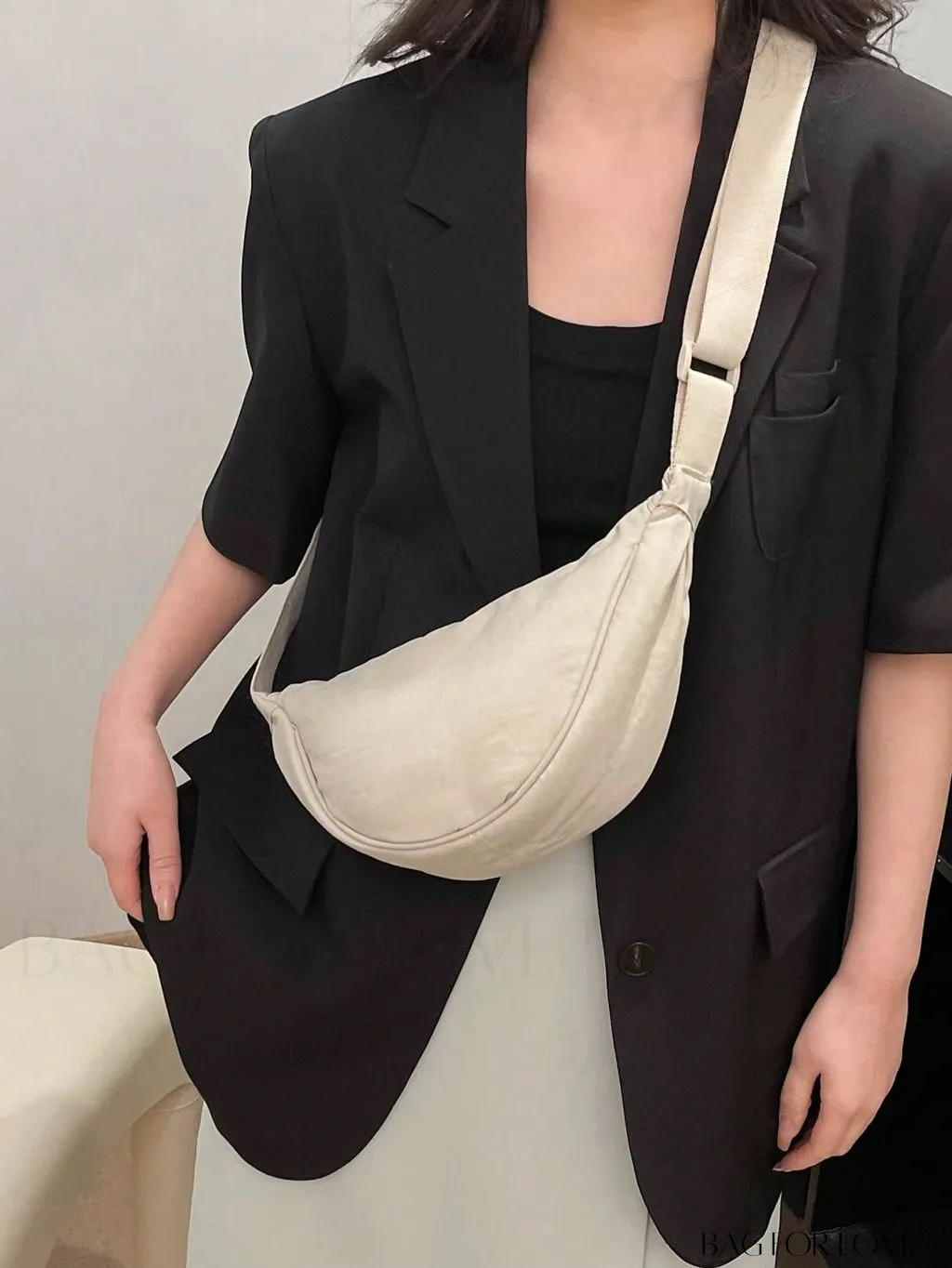 BagForLove - Nylon Minimalist Medium Hobo Bag: A Sleek and Functional Essential