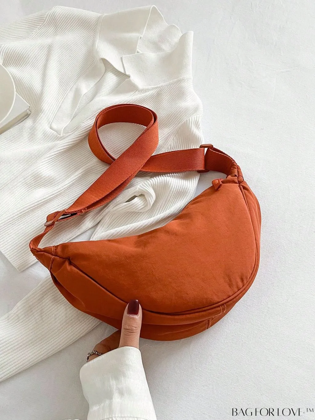 BagForLove - Nylon Minimalist Medium Hobo Bag: A Sleek and Functional Essential