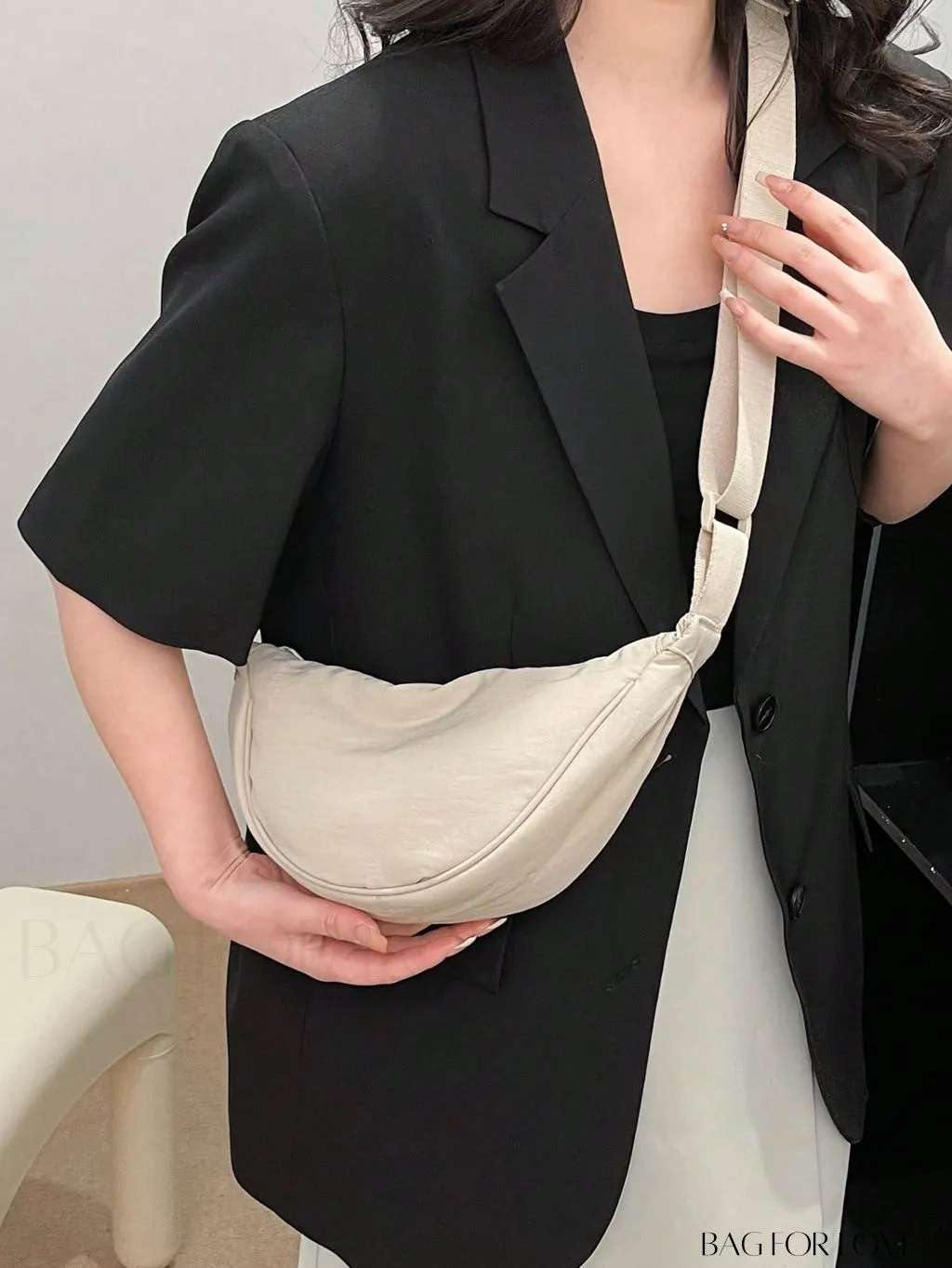 BagForLove - Nylon Minimalist Medium Hobo Bag: A Sleek and Functional Essential