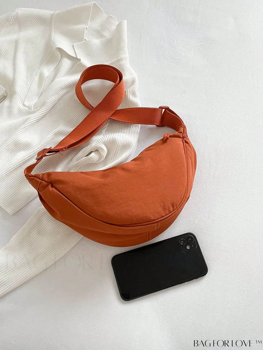 BagForLove - Nylon Minimalist Medium Hobo Bag: A Sleek and Functional Essential