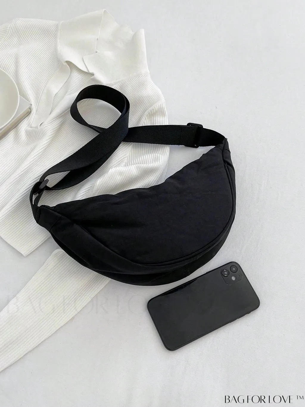 BagForLove - Nylon Minimalist Medium Hobo Bag: A Sleek and Functional Essential