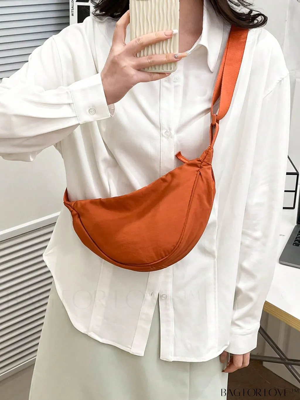 BagForLove - Nylon Minimalist Medium Hobo Bag: A Sleek and Functional Essential