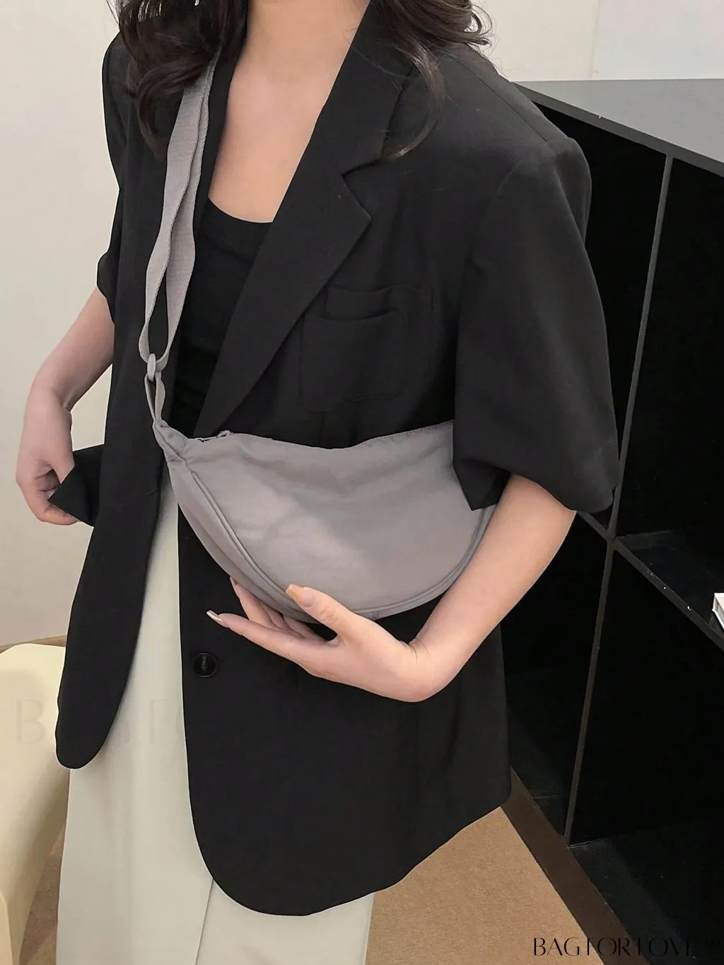 BagForLove - Nylon Minimalist Medium Hobo Bag: A Sleek and Functional Essential