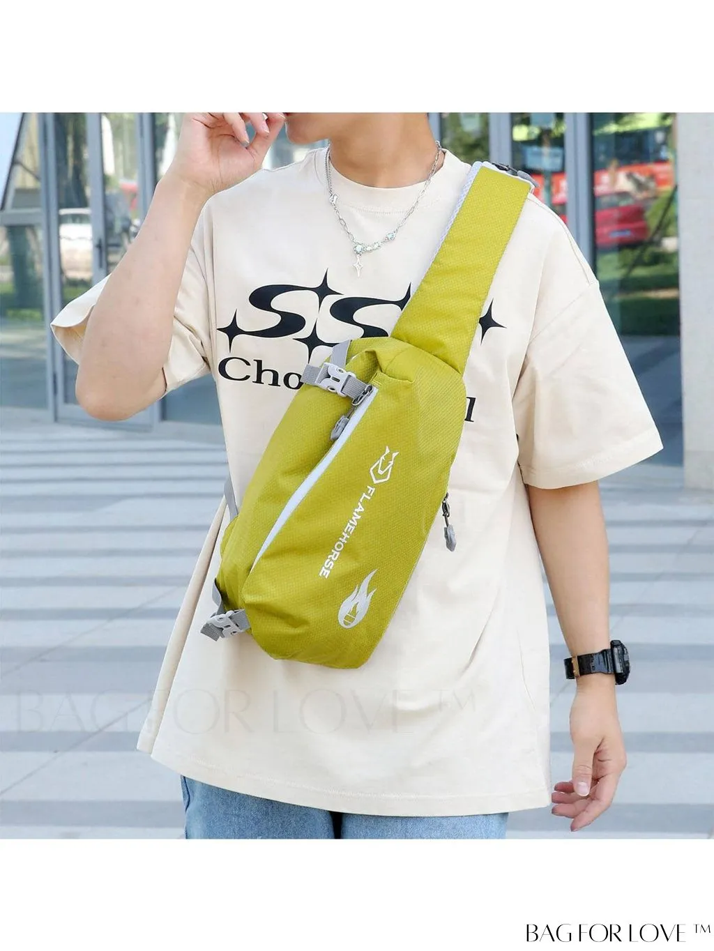 BagForLove - Premium Outdoor Activity Sport Bag with Letter Pattern, Portable & Convenient