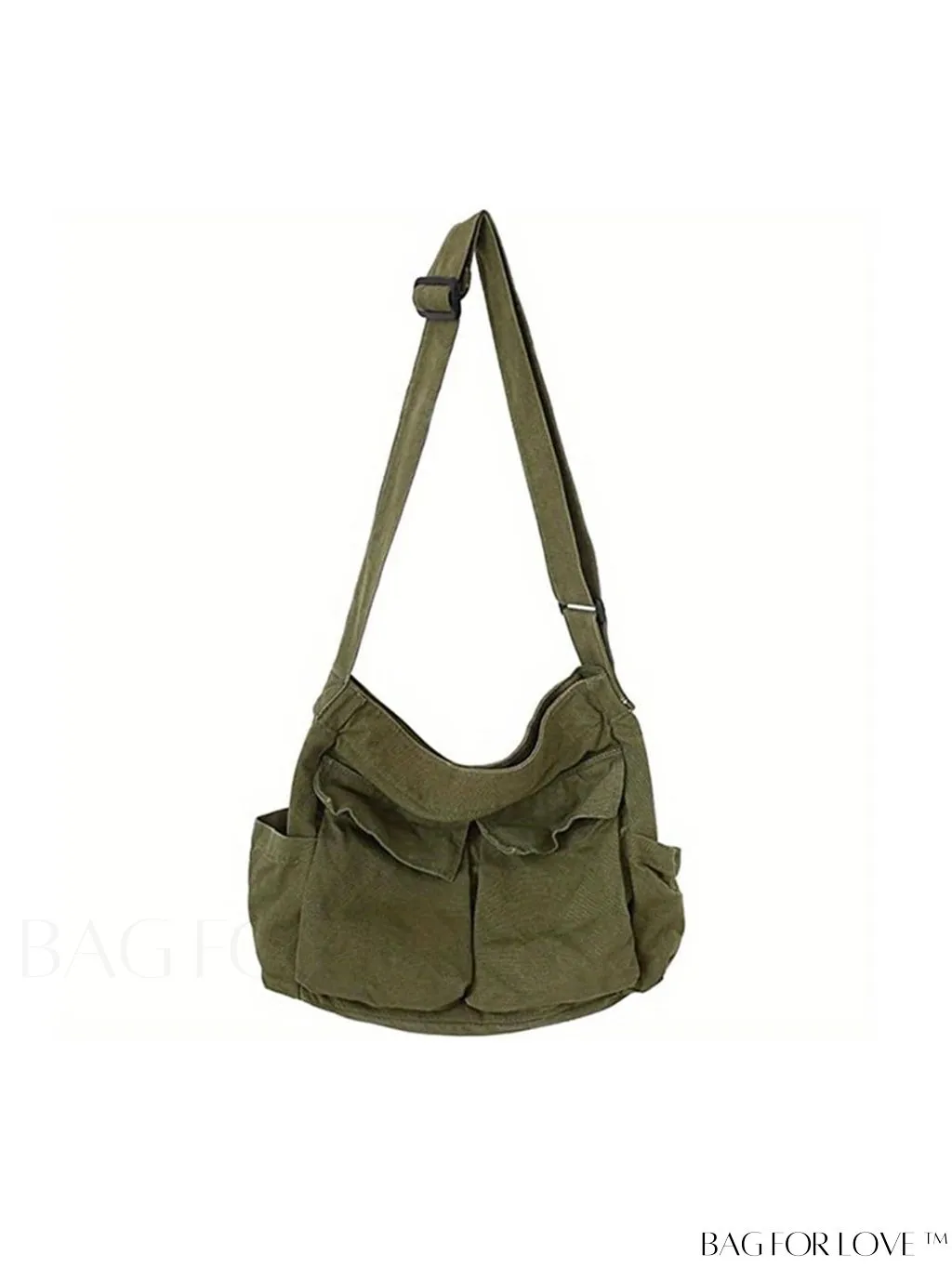 BagForLove - Stylish Canvas Crossbody Bag for Travel, Everyday Use - Multiple Pockets, Single Shoulder Strap