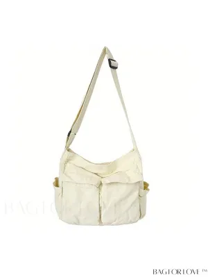BagForLove - Stylish Canvas Crossbody Bag for Travel, Everyday Use - Multiple Pockets, Single Shoulder Strap