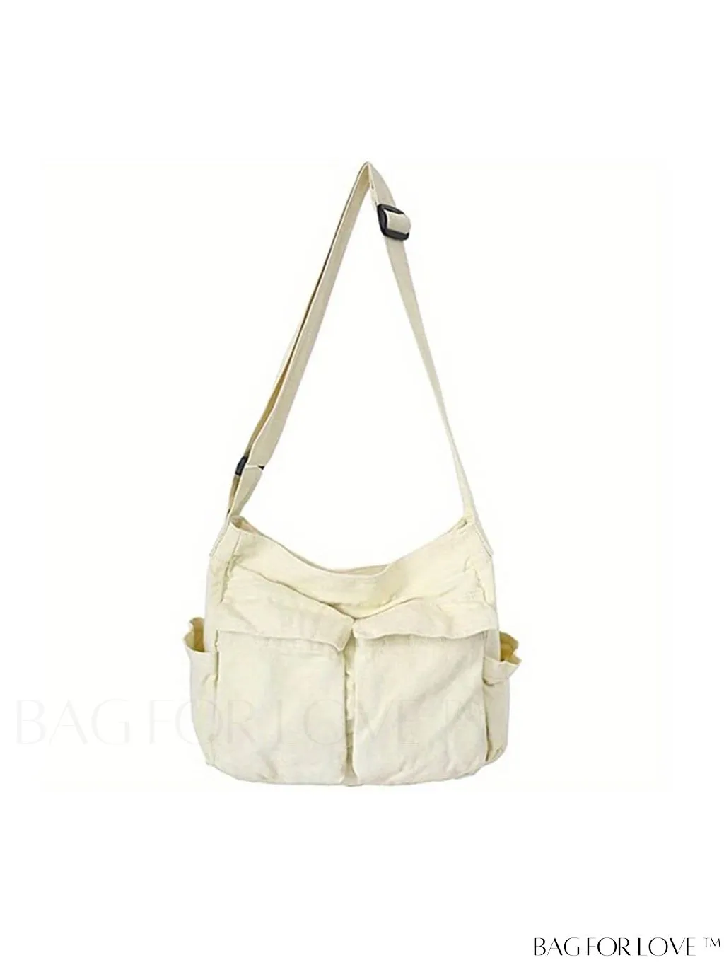 BagForLove - Stylish Canvas Crossbody Bag for Travel, Everyday Use - Multiple Pockets, Single Shoulder Strap