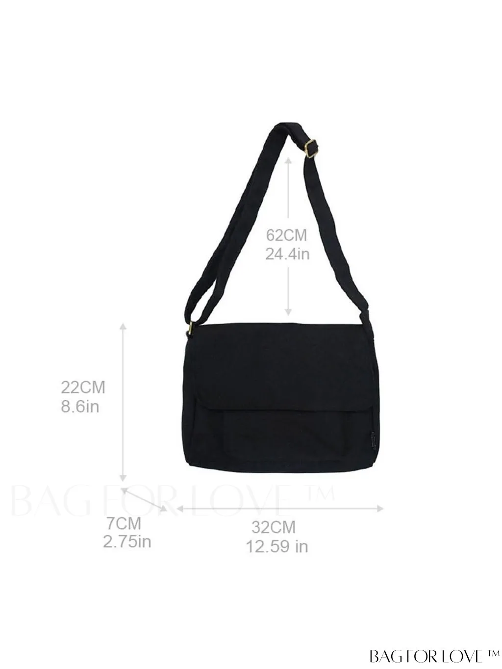 BagForLove - Stylish Womens Canvas Messenger Bag - Versatile and Chic Shoulder Tote for Students