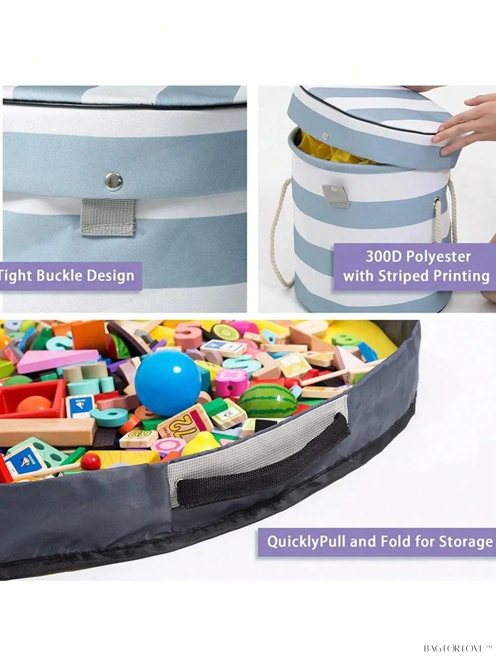 BagForLove - Whimsical Workspace Foldable Toy Box and Play Area