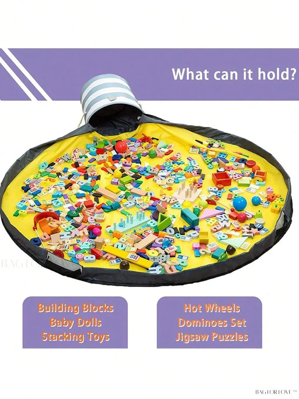 BagForLove - Whimsical Workspace Foldable Toy Box and Play Area