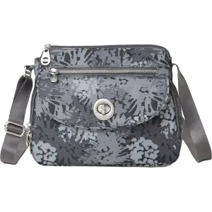 Baggallini Calais Crossbody Bagg Pewter Thistle Nylon