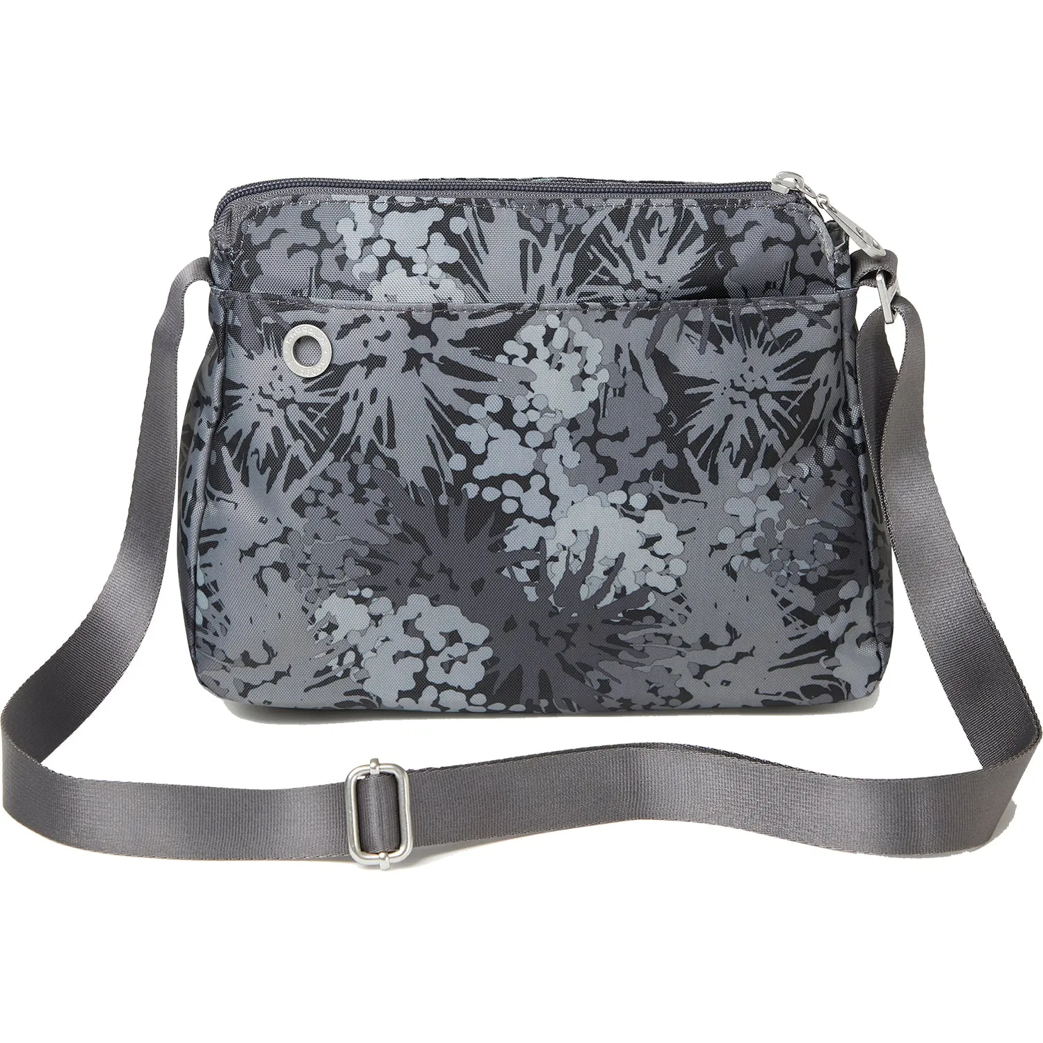 Baggallini Calais Crossbody Bagg Pewter Thistle Nylon