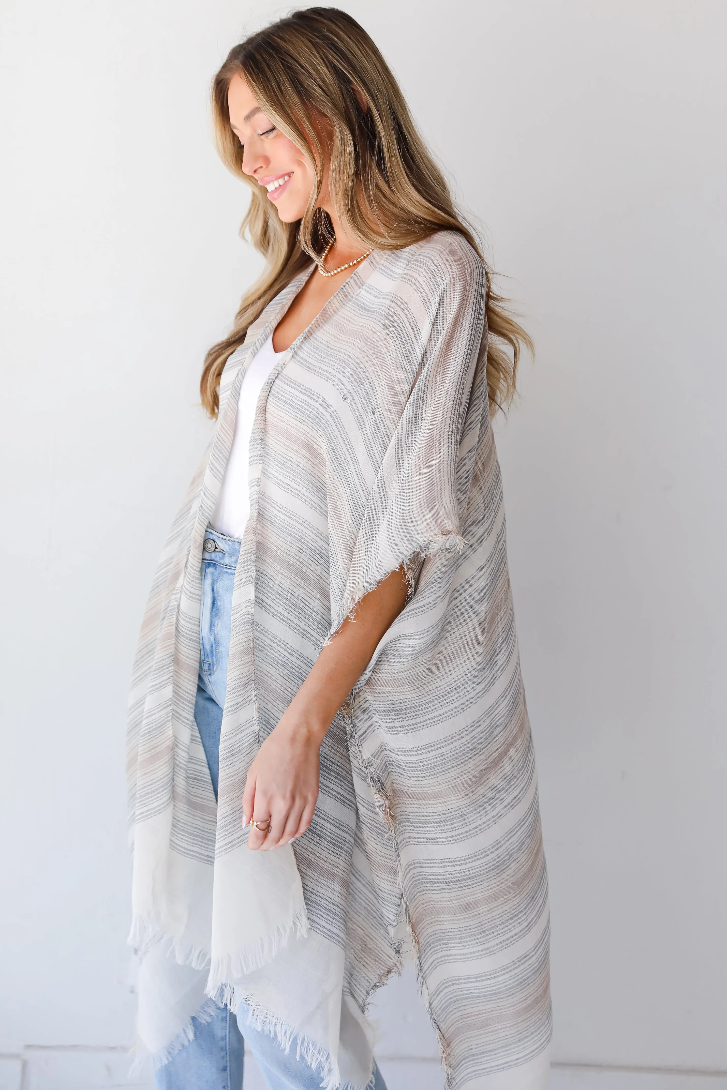 Bahama Beauty Striped Kimono
