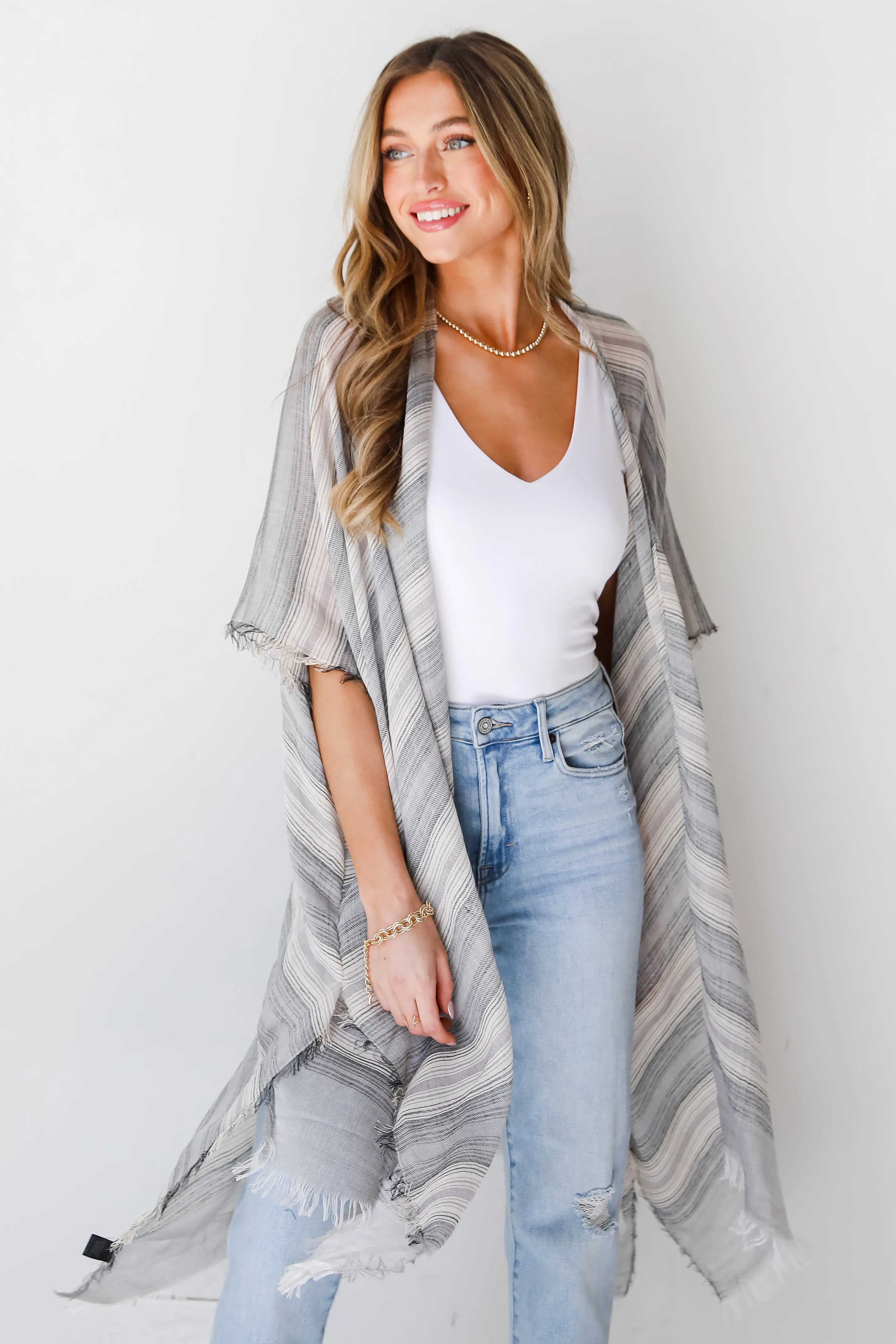 Bahama Beauty Striped Kimono