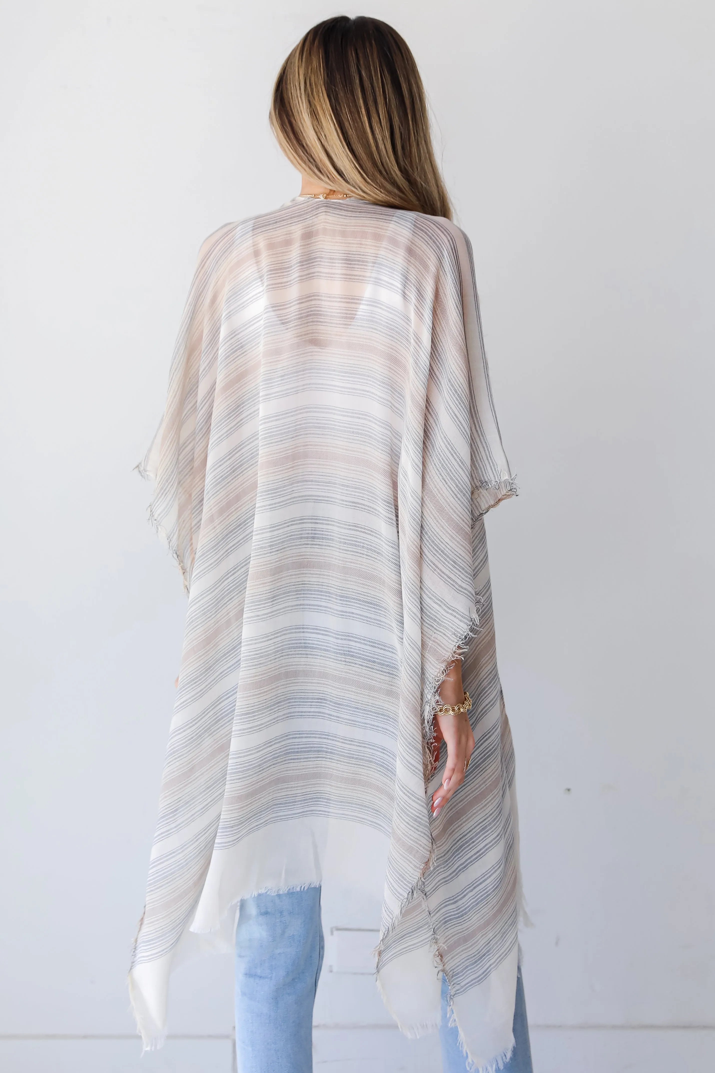 Bahama Beauty Striped Kimono