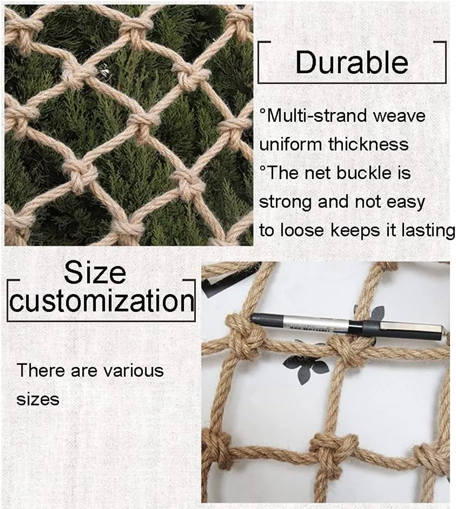 Balcony Net, Children Protection Playground Decoration Netting, Baby Stair Protective Safety Net, Rope Spider cargo net For Trailers Treehouse Rope Netting rope netting (Size : 1×1m/3.28x3.28ft) ( Col