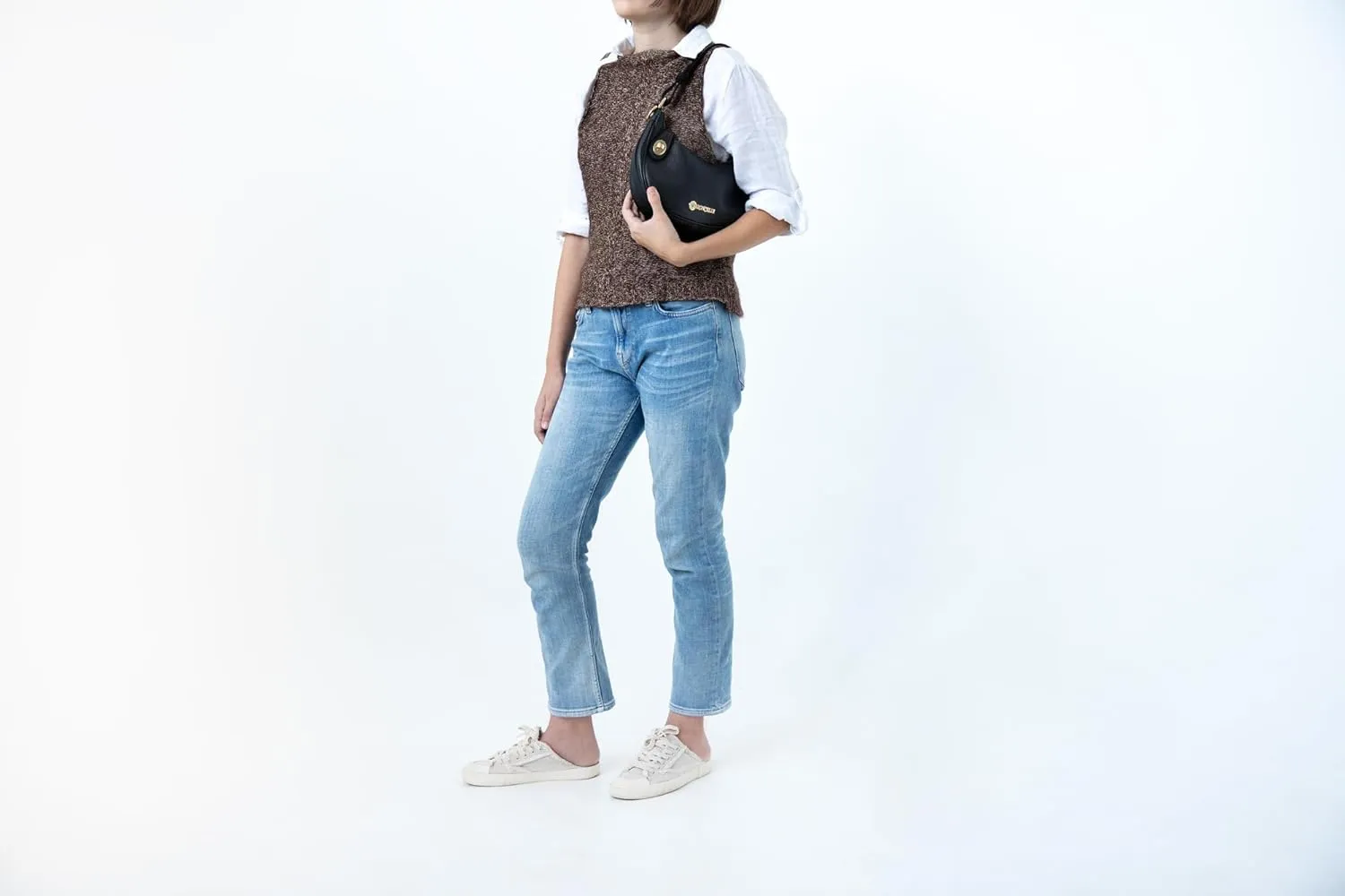 Baroncelli Small Leather Designer Crossbody Purse, Genuine Italian Crafted, Designed and Made in Italy