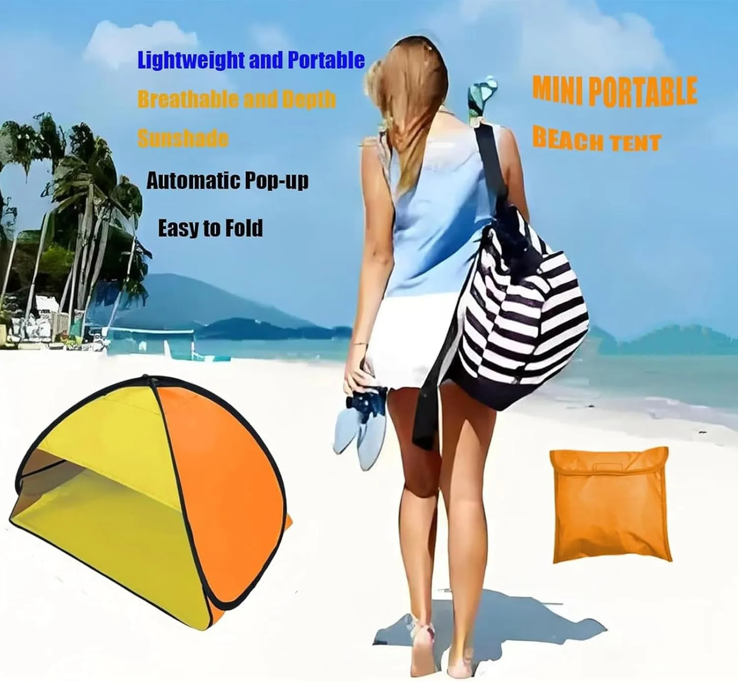 Beach Instant Sun Shelters for Head,UV Blocking Beach Head Canopy - Easy Setup Automatic Sun Shelters for Outdoor Hiking Picnic Sunbathing Fishing
