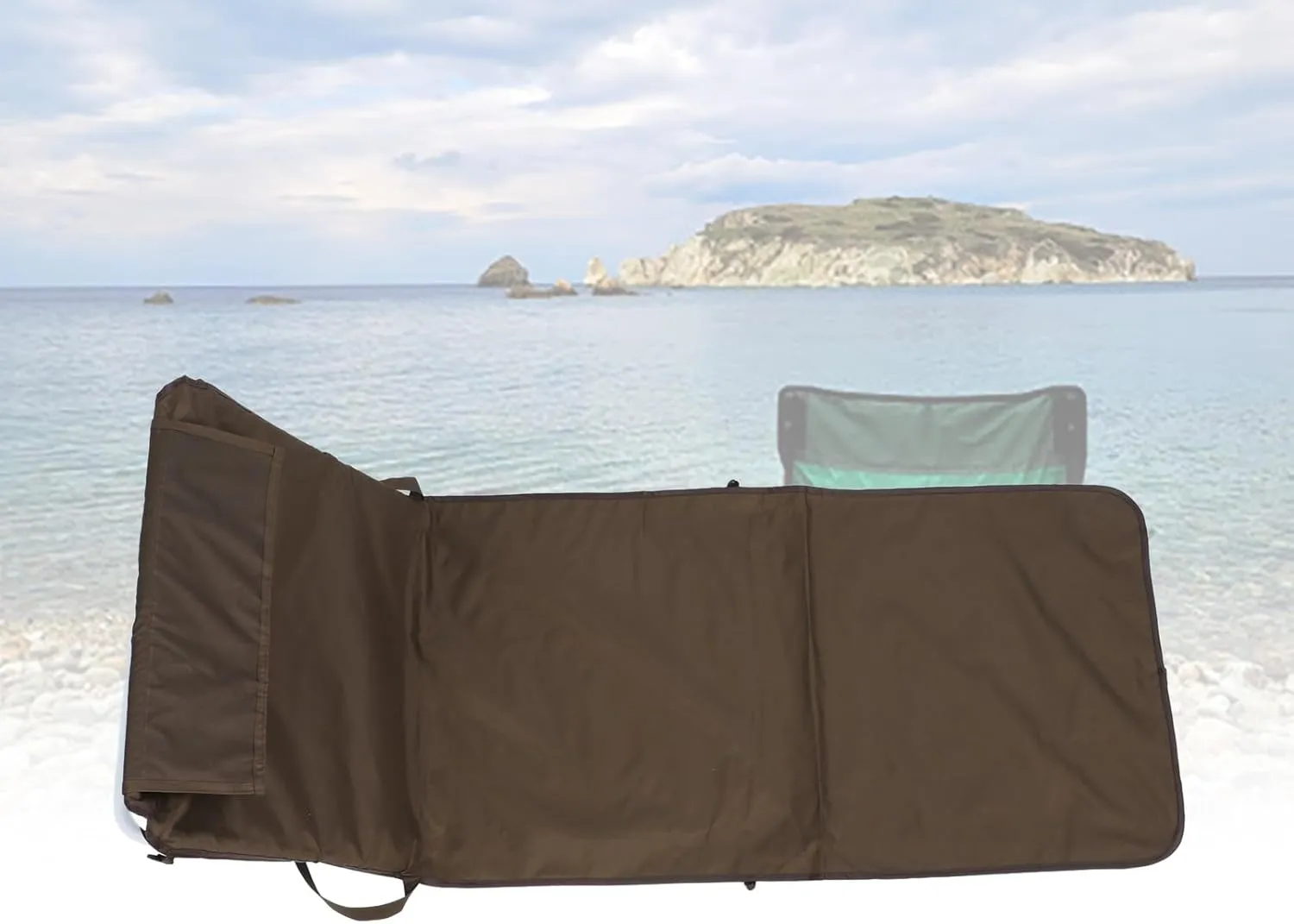 Beach Lounge Chair, Oxford Cloth Folding Portable Adjustable 330.7lb Load Bearing Reclining Beach Mat for Pool Camping