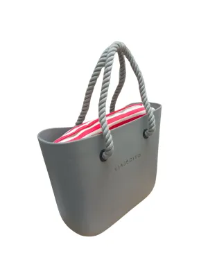 Beach Tote Lining- Coral Cabana Stripe